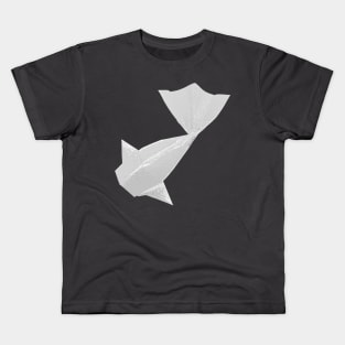 Weißes Origami Fisch Muster Kids T-Shirt